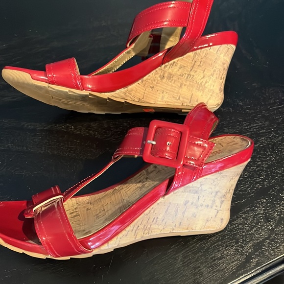 Patent leather ted cork wedge sandal - Picture 4 of 9